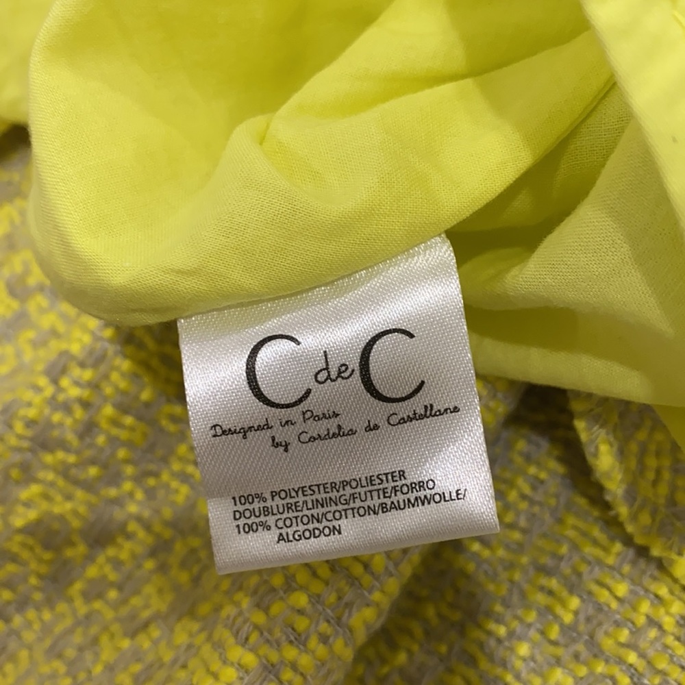 C de C. Yellow and grey dress. Size 2 t. - Picture 4 of 4